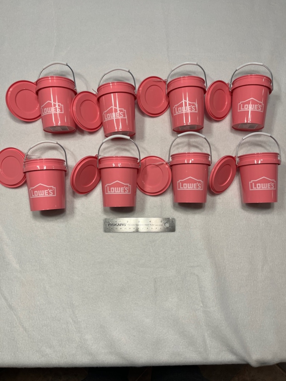 Lowe's Mini Buckets Pink - Set of 8 NWT